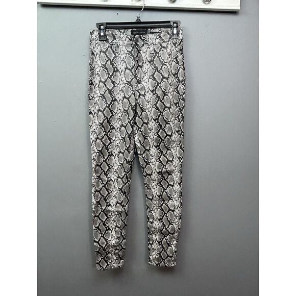 Kendall + Kylie The Skyscraper Boomerang Faux Leather Snakeskin Pants‎ Womens 26 - Picture 1 of 9